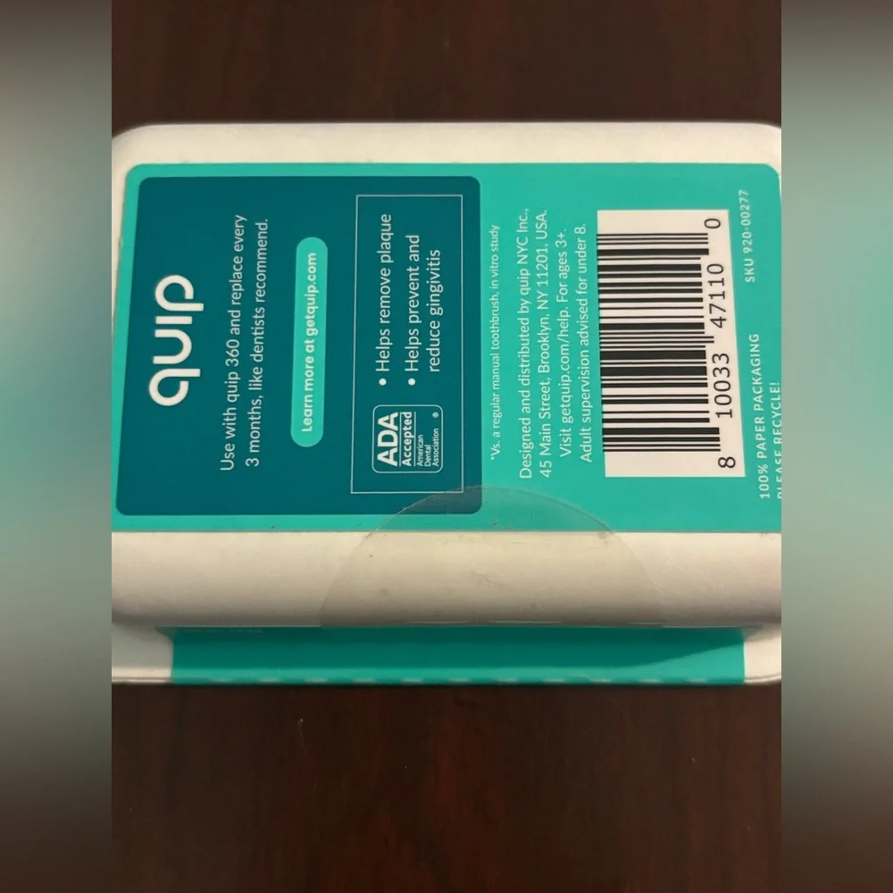 quip 360 Oscillating Brush‎ Head Replacements Two Pack Soft Super Fresh Clean